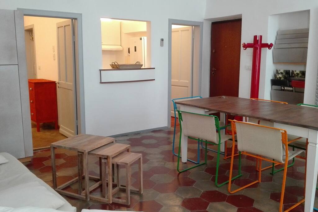 Il salotto e sala da pranzo