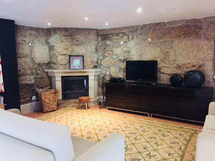 Living room - TV, fire place