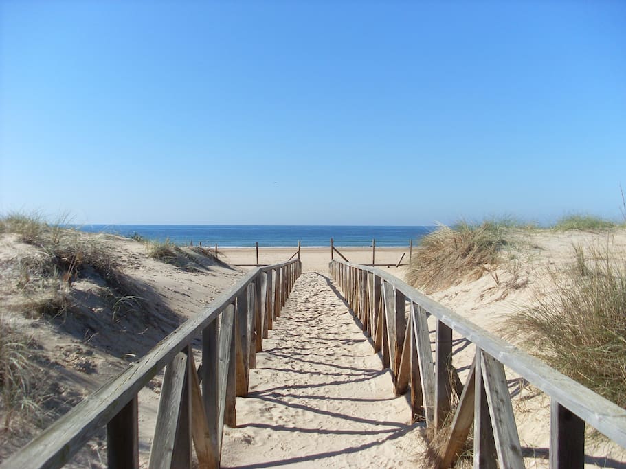 Strandzugang gegenüber vom Haus