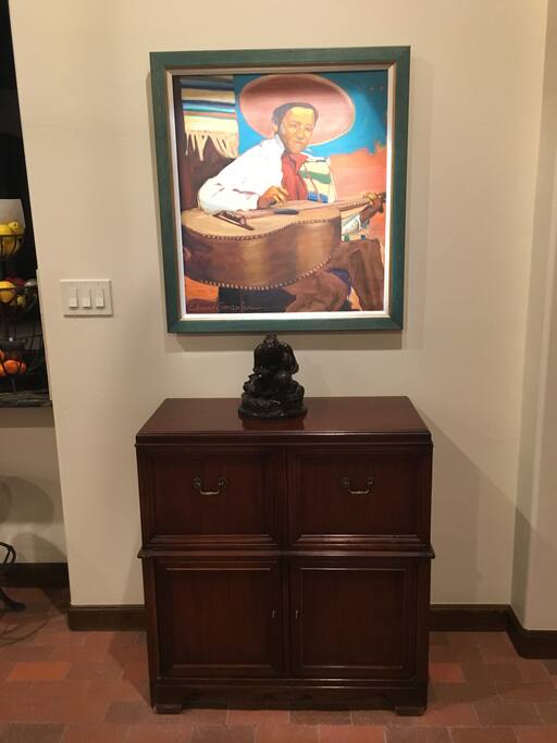 One of the many pieces of artwork for the guests to enjoy.