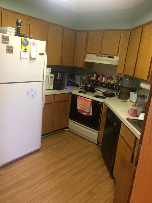 very efficient kitchen with plenty of cabinets