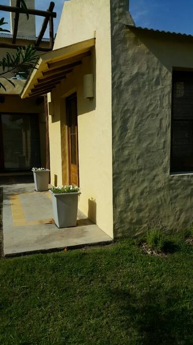 The room has independent entrance from the garden (it is single little house with bathroom)