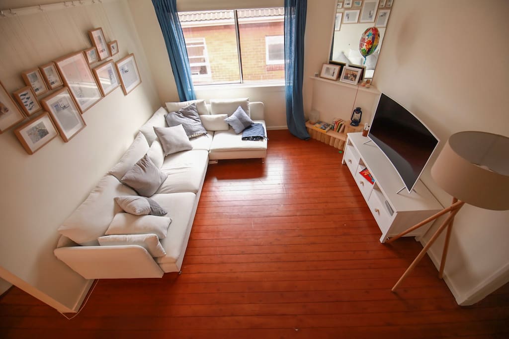 The cozy living room to share with us