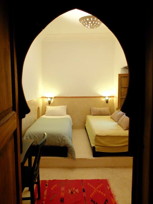 single bed and sofa in our en suite room.