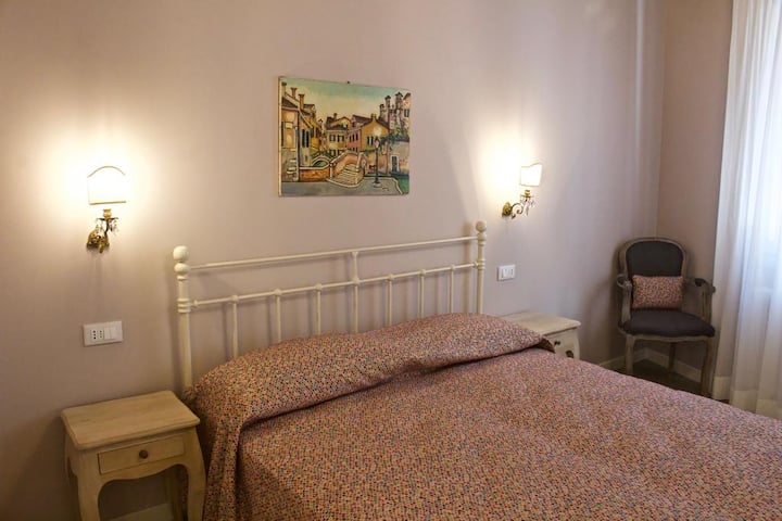 first double bedroom with bathroom and shower