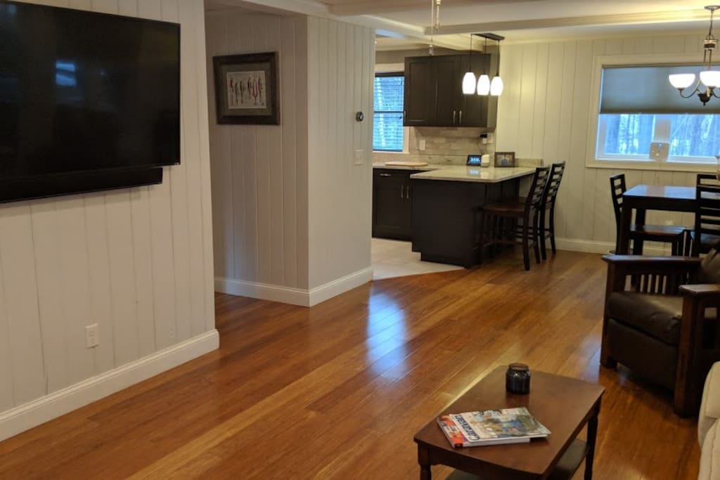 Open concept living room and dining room