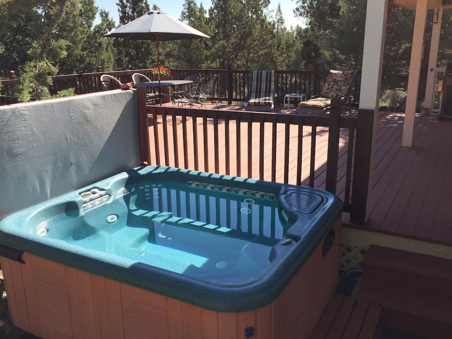 Relax in the hot tub
