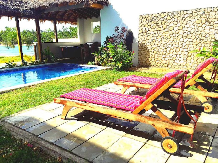 Outside pool area