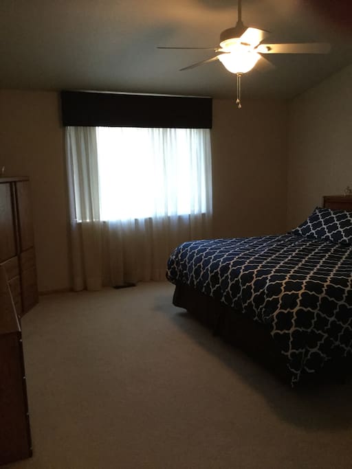 Master bedroom with king size bed