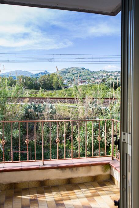 Balcony with hills and Savoca view