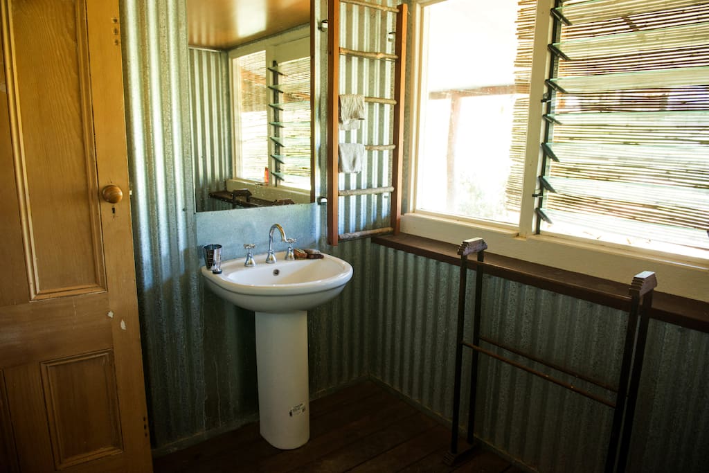 One of the shared bathrooms in our guest house.