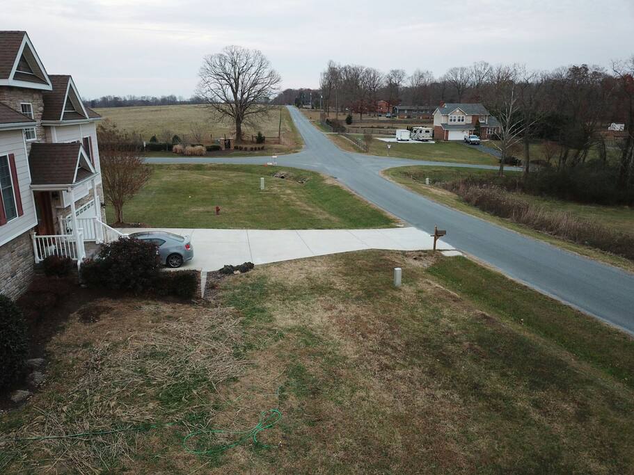 View of main access road