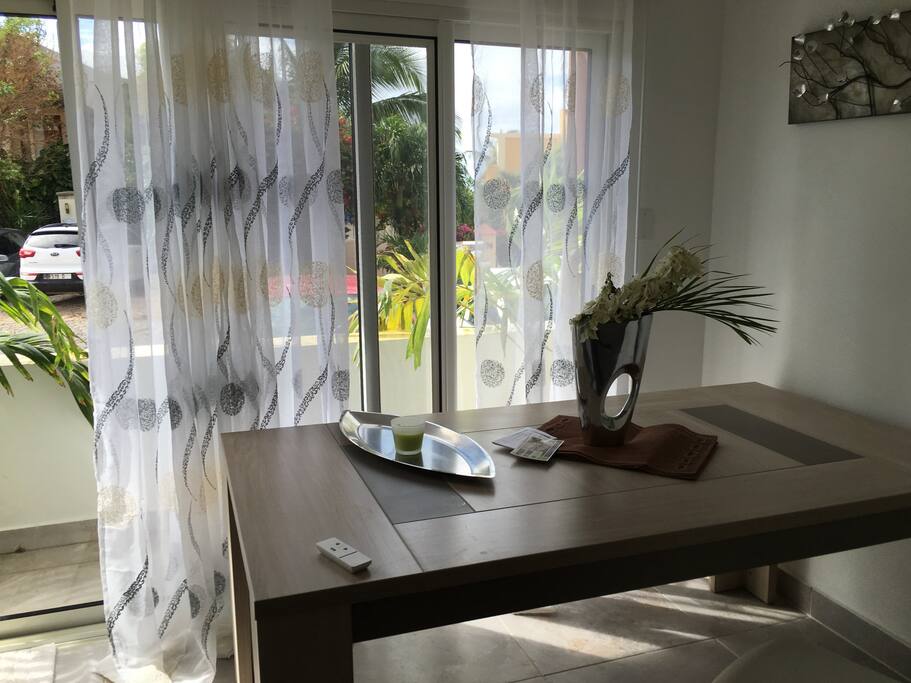 Bright dining area