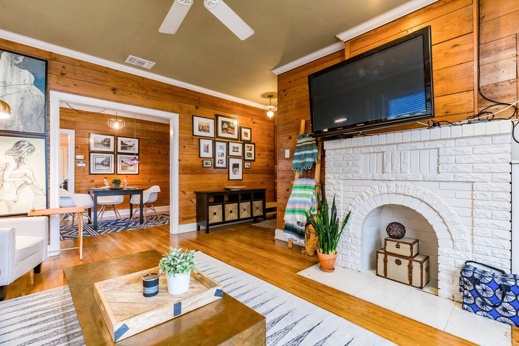A perfect place to relax, this recently updated home features modern decor and rich hardwood floors.