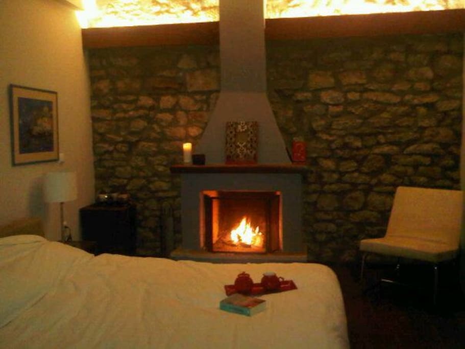 private fireplace in this bedroom
