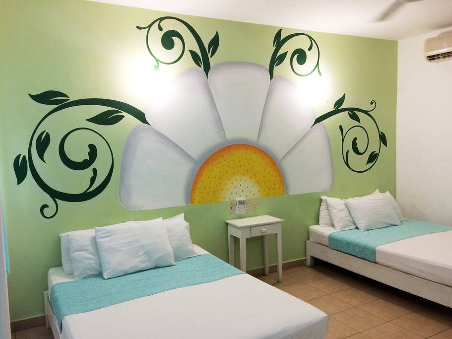 Habitación 2 camas matrimoniales