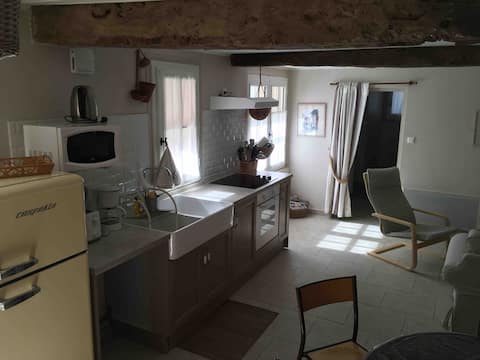 Charming Gîte le ptit logis with garden and jacuzzi