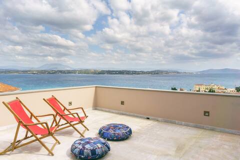 Maison Suisse with panoramic views of Spetses