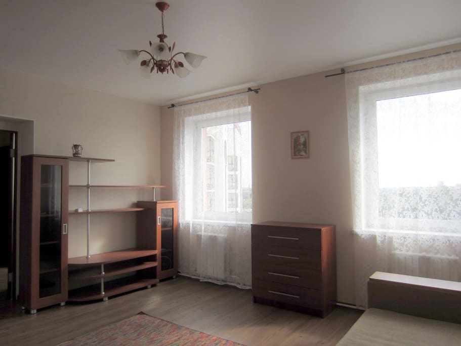 Spacious room with two windows