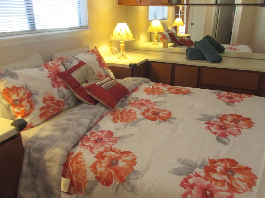 Queen bed to rest your body.