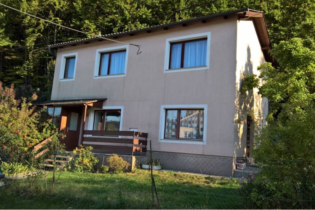 Vorderansicht des Hauses