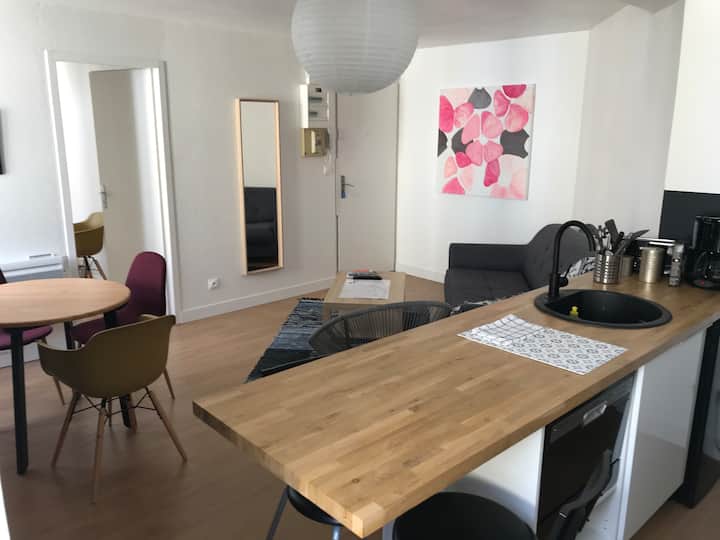 Renovated T2 Ideally Located Bright Quiet Autonomous Apartments for