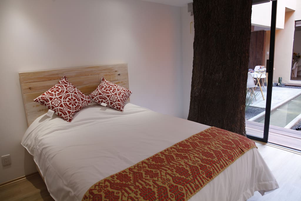 Room with old tree