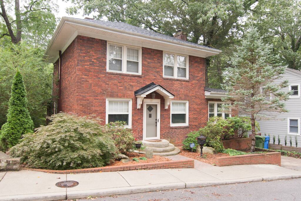 Front of our house with off-street guest parking space on right