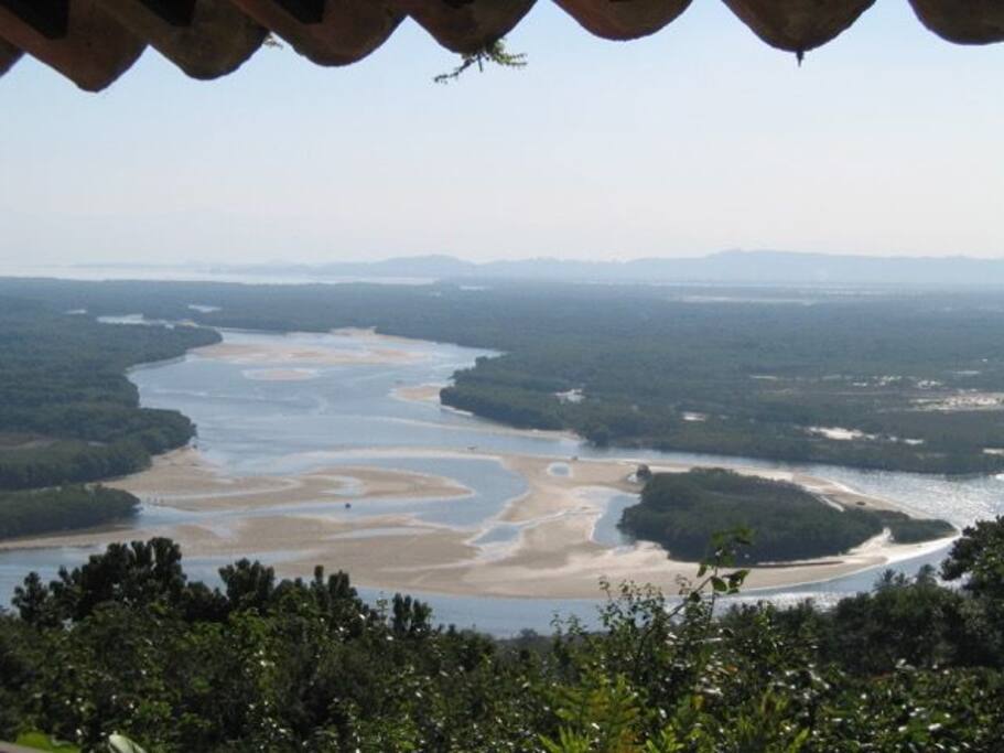 2nd 1/3 of panoramic view; view of Marambaia tideal canals