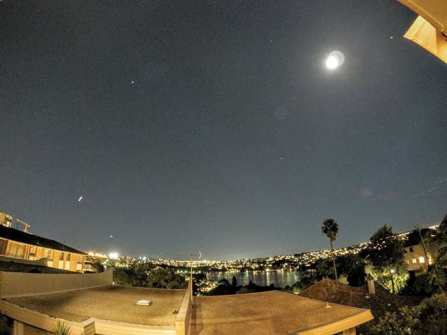 ...enjoy night views from the balcony!