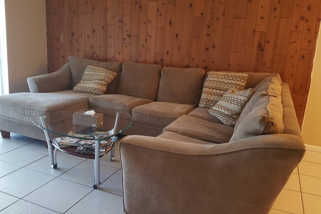 Sleeping size sofa for that extra guest.