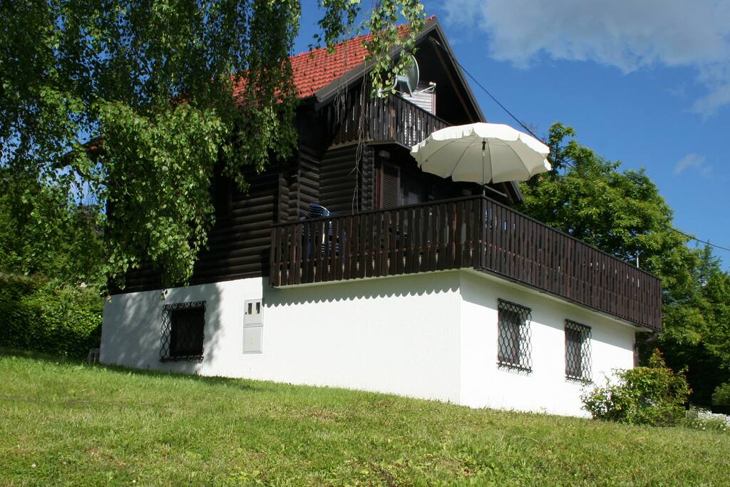 Chalet with large South facing terrace.