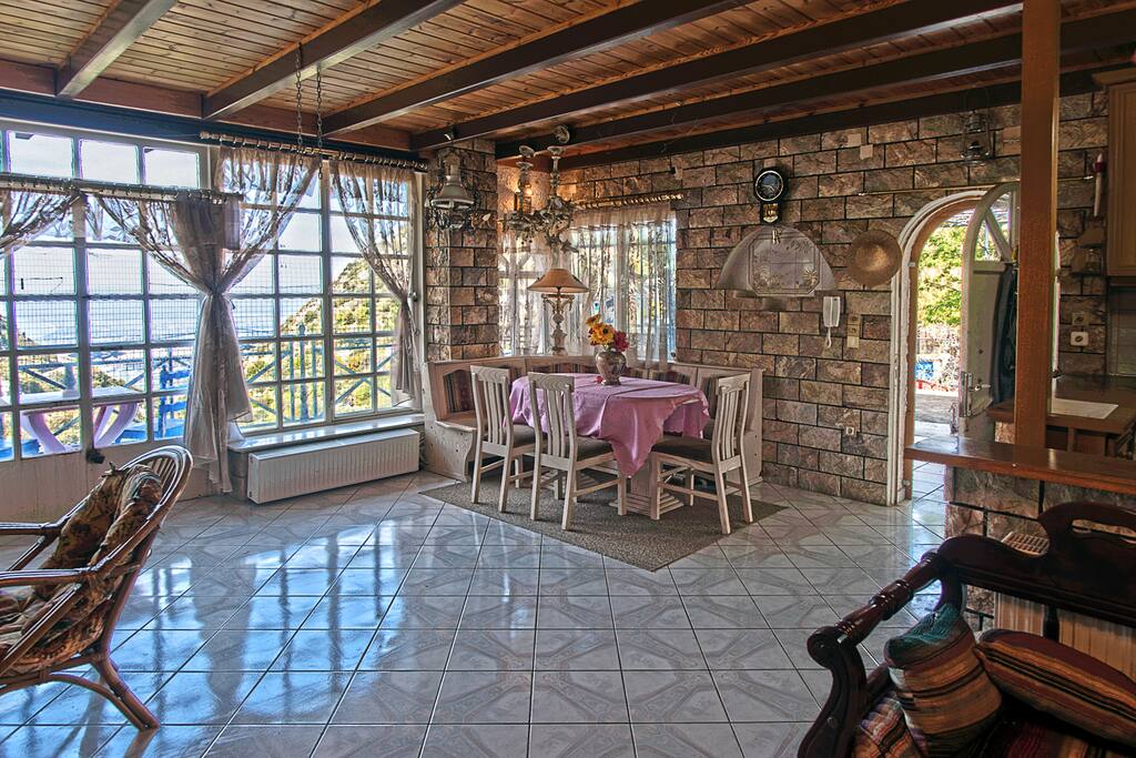 Spacious and bright common space with breathtaking view