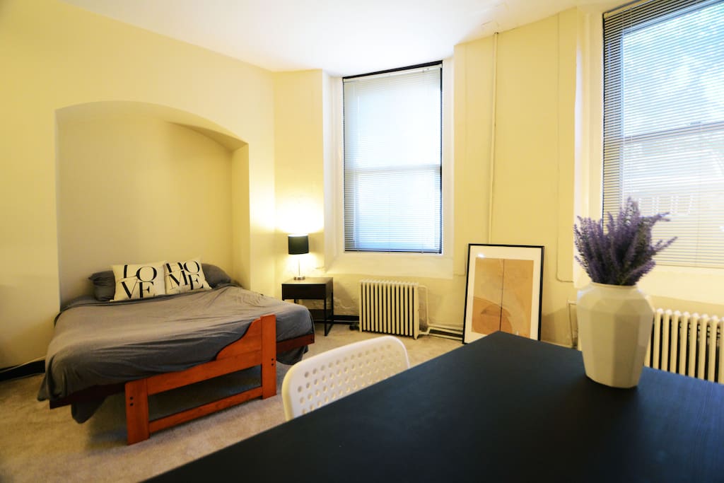 Comfy futon bed for two!