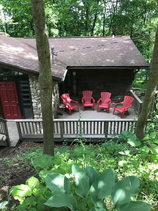 Freshly painted deck and new chairs. 6/17