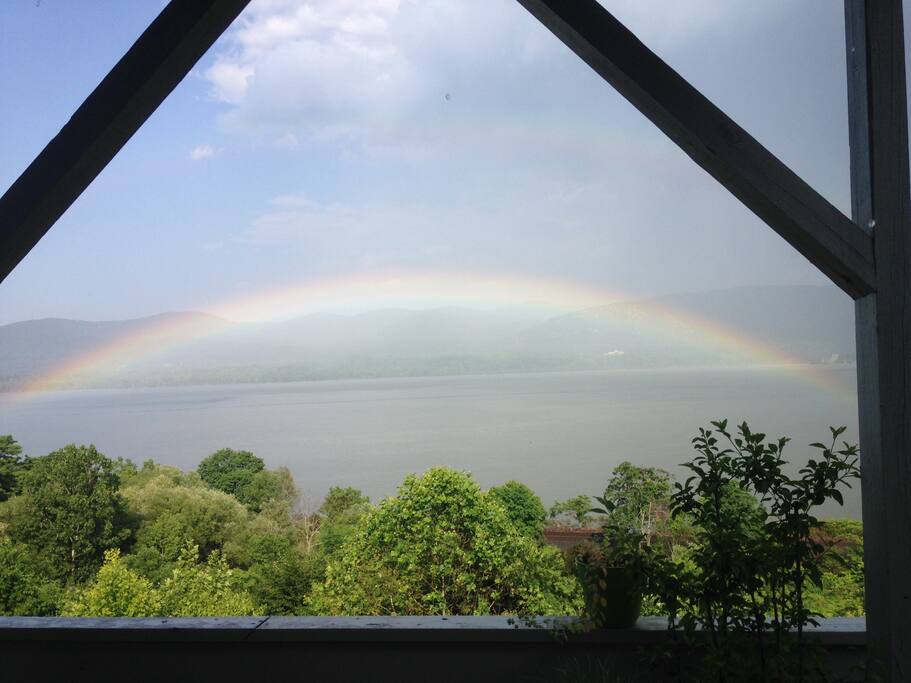 Beautiful double rainbow.
