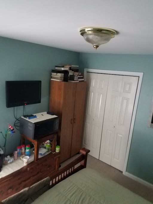 microwave television closet