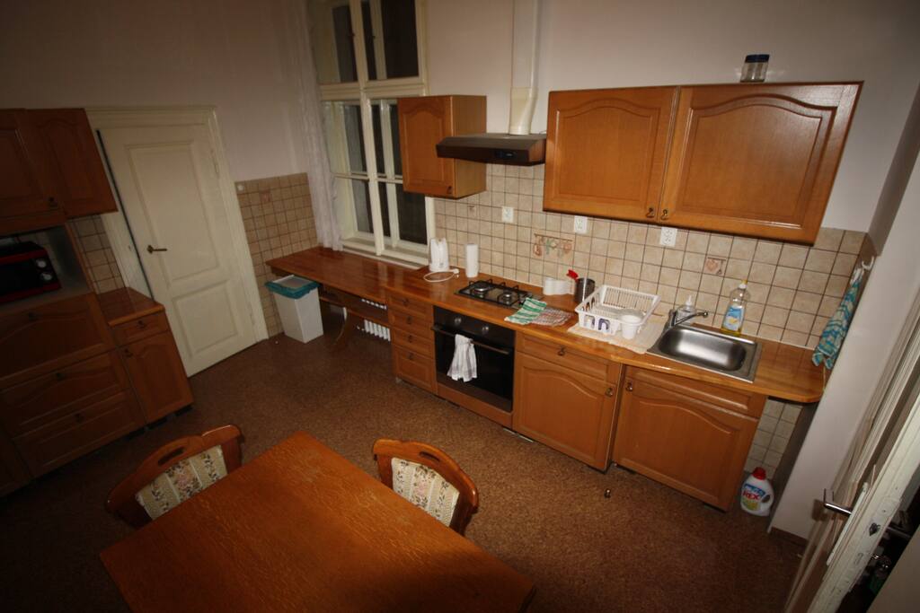Kitchen and dining area shared with another room 2