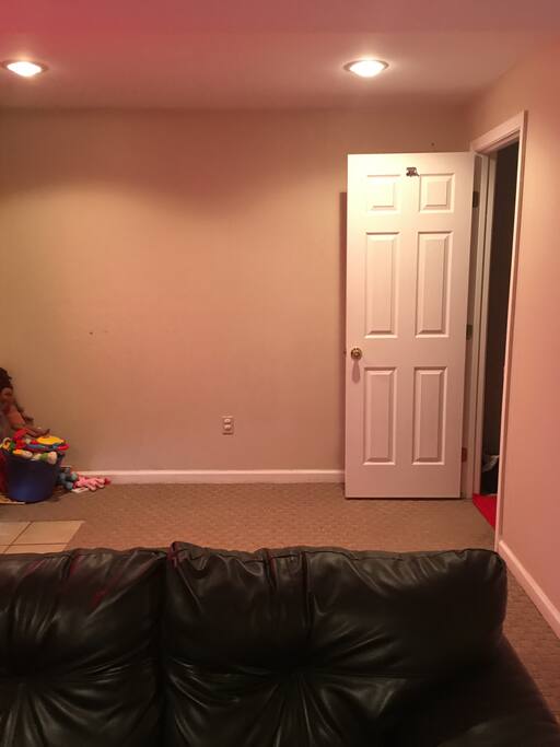 Living room to the bathroom