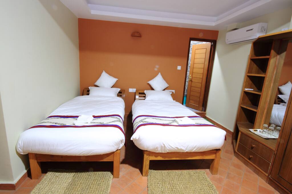 Twin Beds with Private Balcony