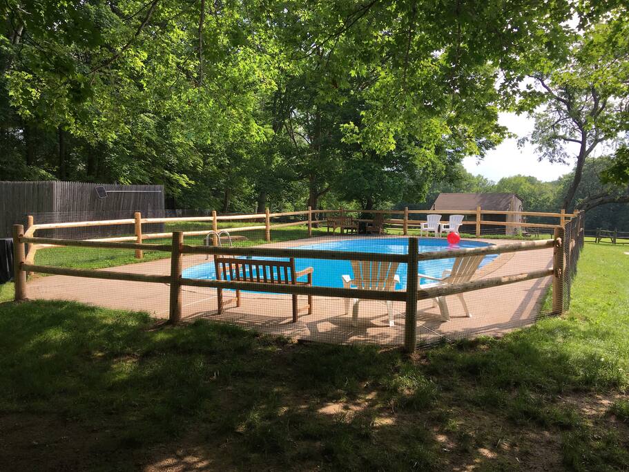 Take a swim. 8ft deepest. Locking fence