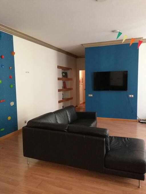 Large sofa and large TV