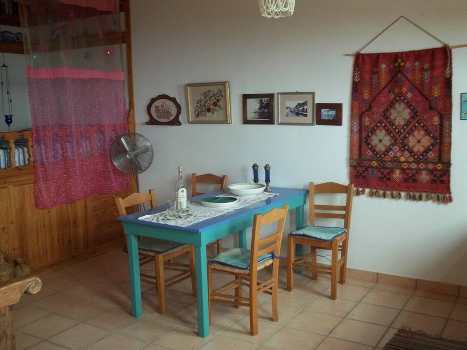 The dining table.