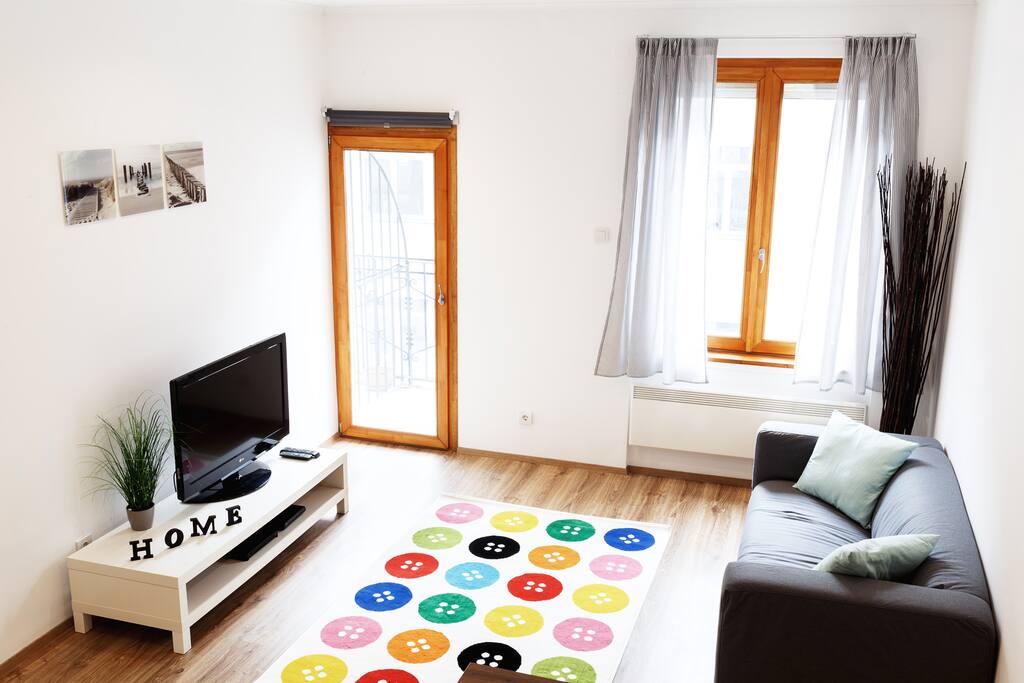 Living room and balcony