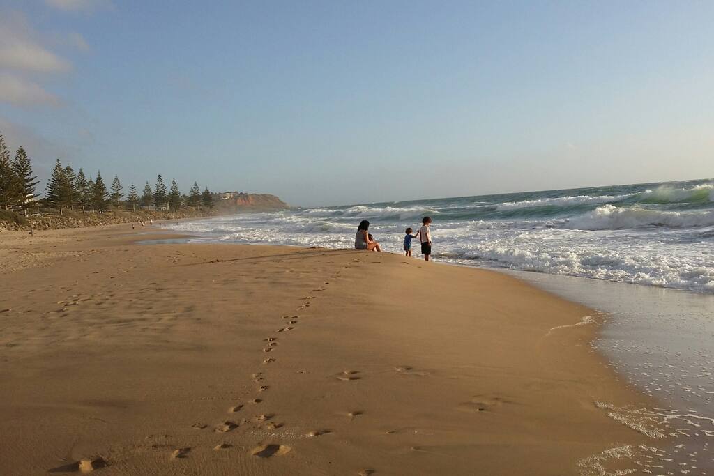 Great beach right across the road