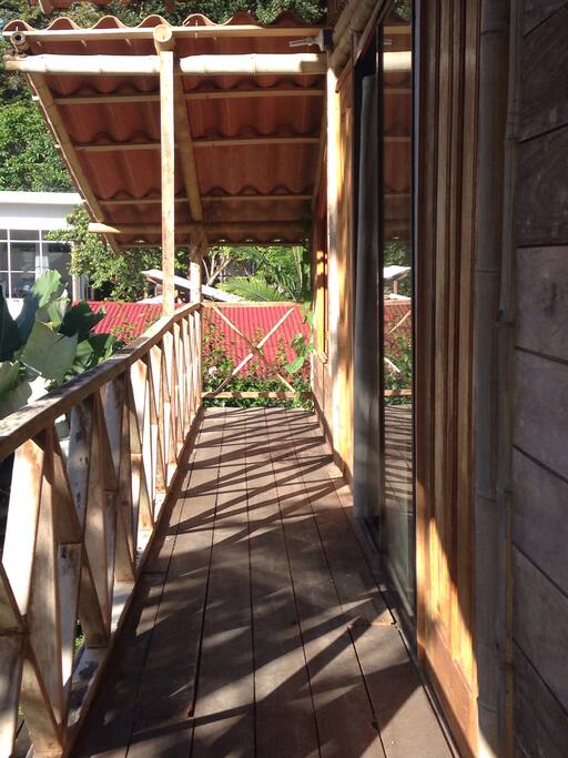 Upstairs veranda .
