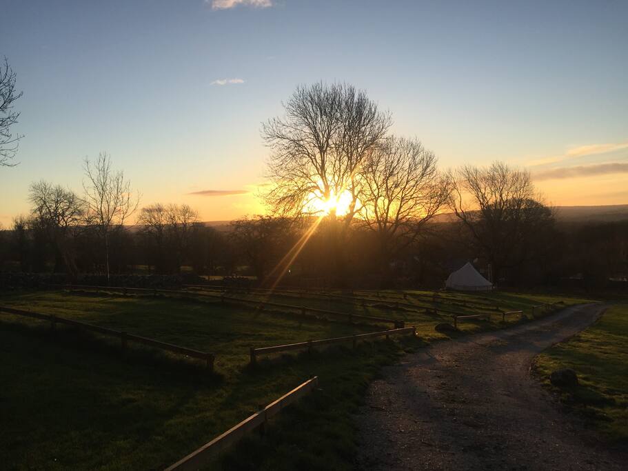 Sunrise from the top of the site