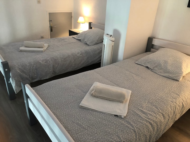 Bedden op de tussenverdieping 