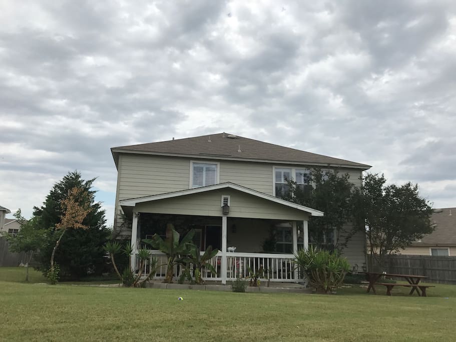 Full view rear of house