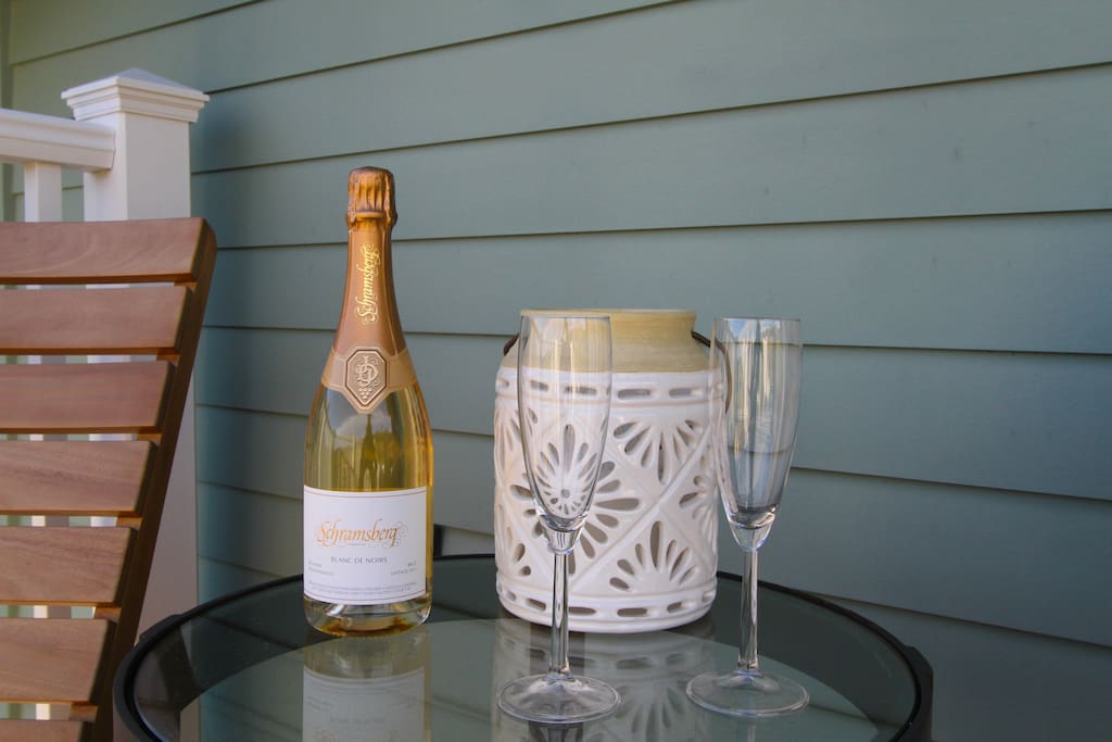 Many wineries close by, pick up a bottle and enjoy your deck.